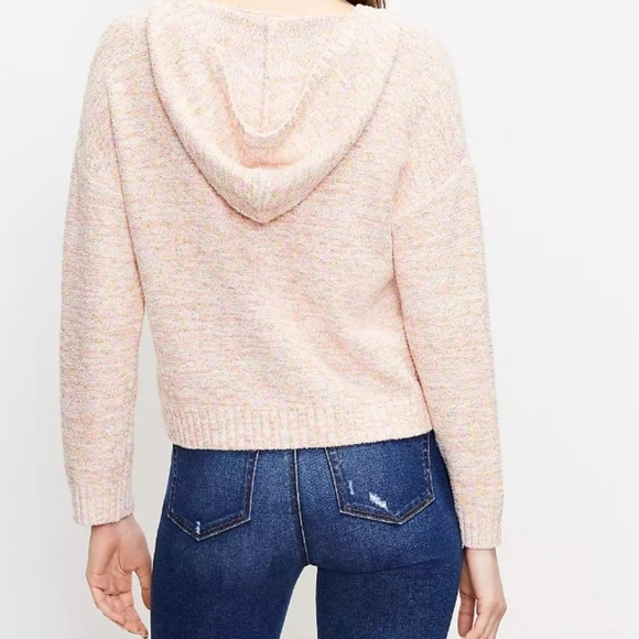 LOFT MARBLED HOODIE SWEATER - Picture 2 of 6